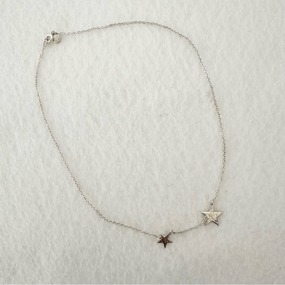 Gorjana Super Star Necklace in Silver Double Star Pendant - Women's Jewelry